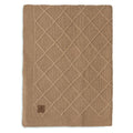 Check Knit Blanket - Biscuit