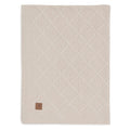 Check Knit Blanket - Oatmeal