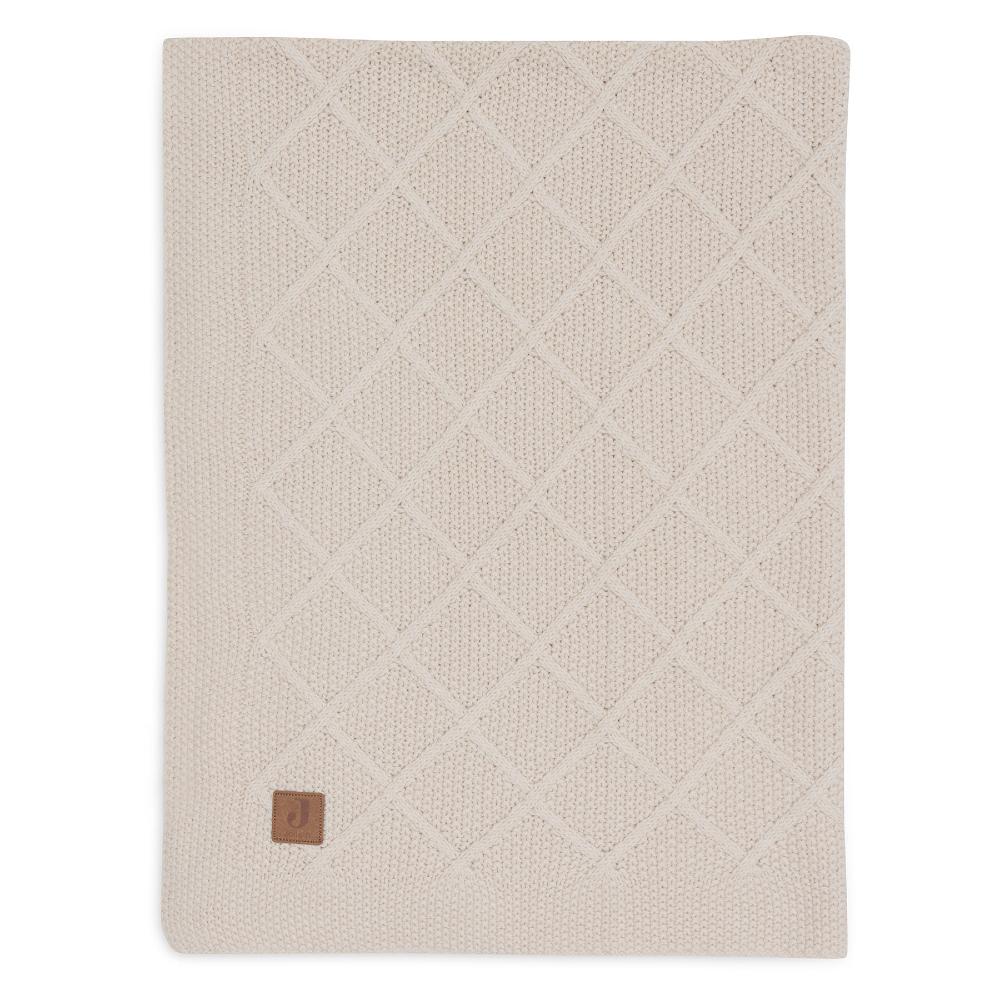 Check Knit Blanket - Oatmeal