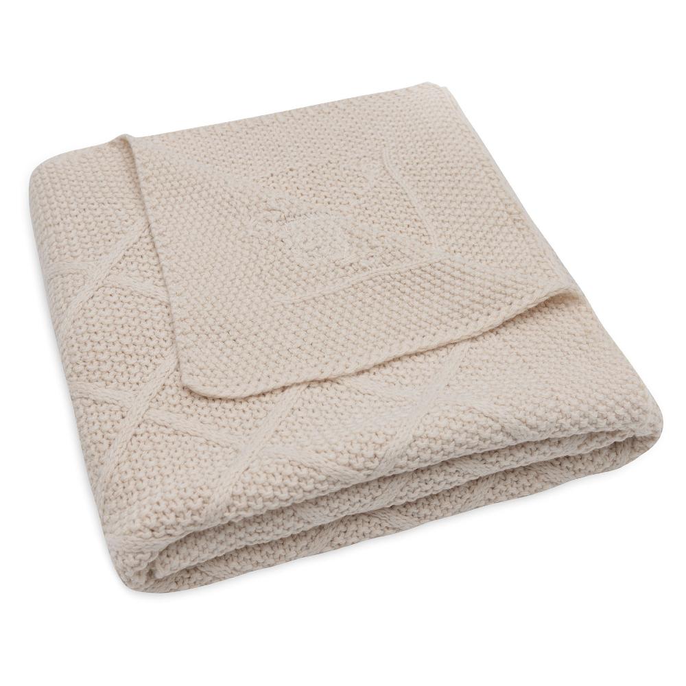 Check Knit Blanket - Oatmeal