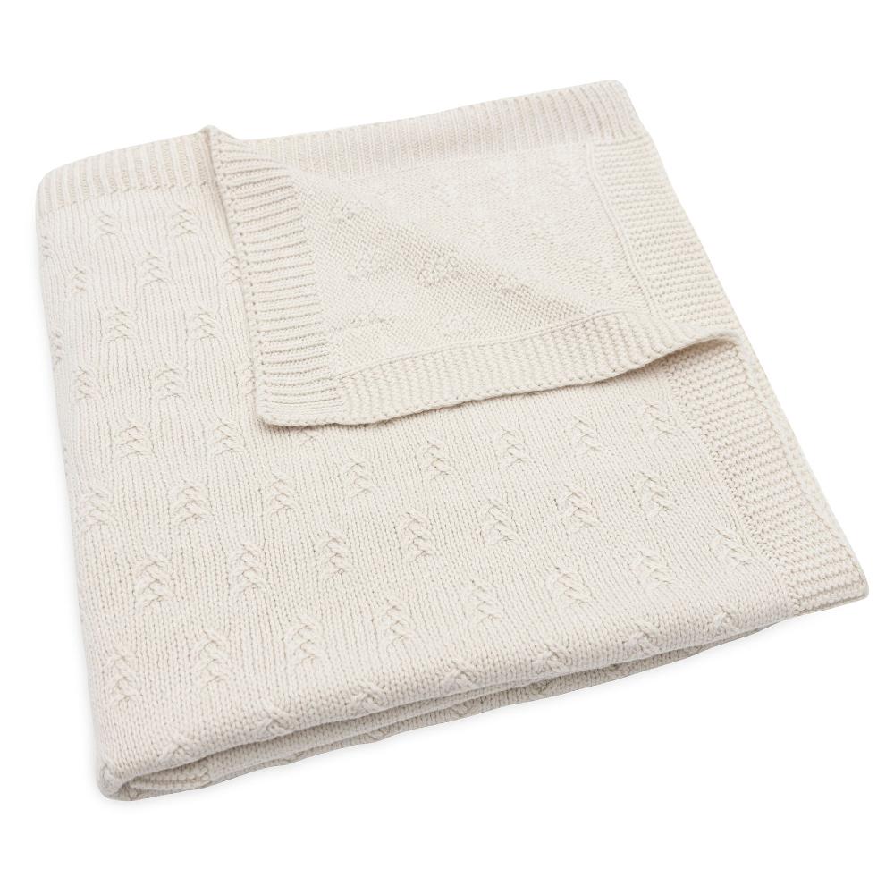Grain Knit Blanket - Oatmeal