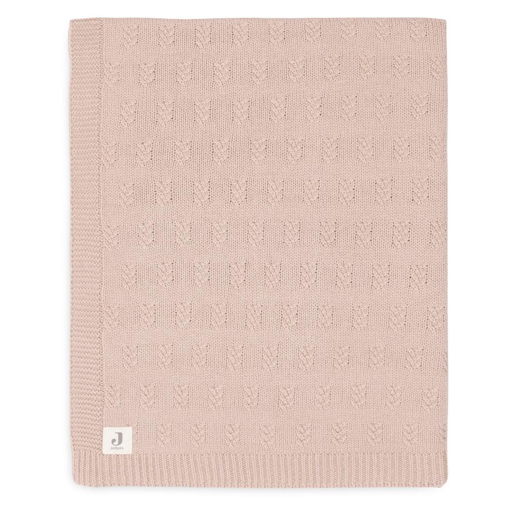 Grain Knit Blanket - Wild Rose