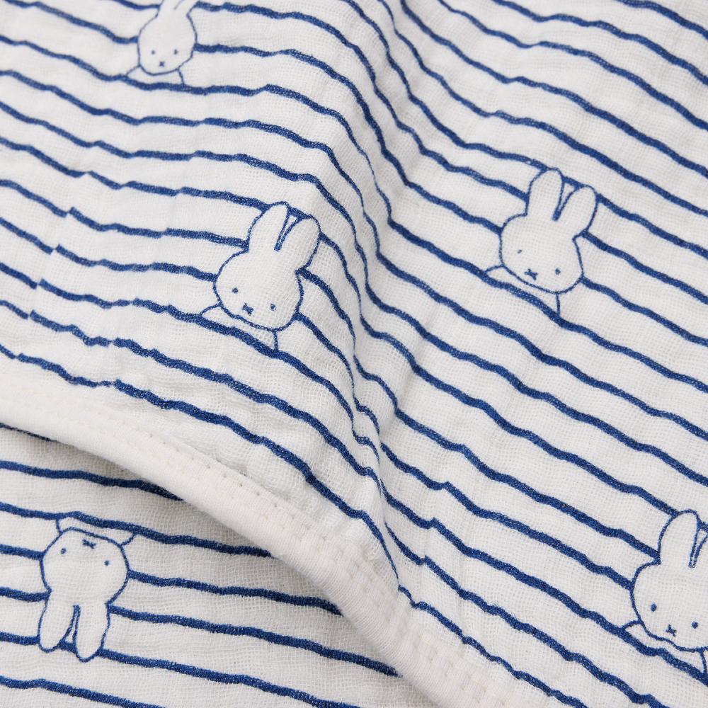 Muslin Blanket - Miffy Stripe Navy