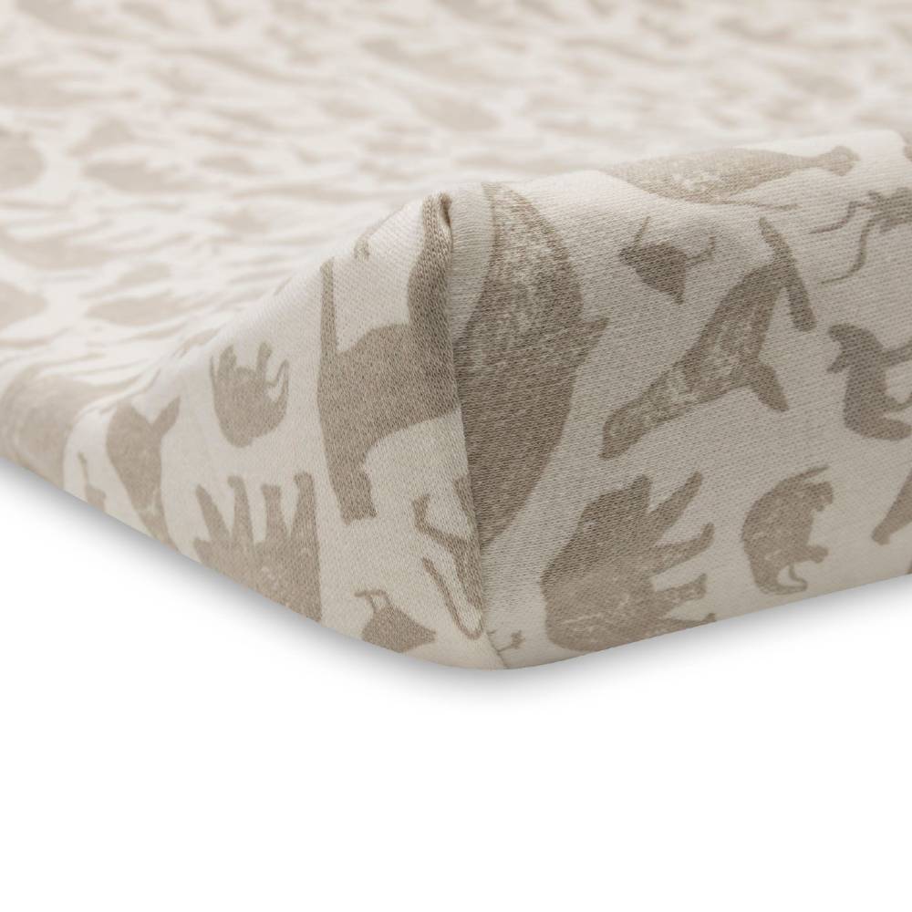 Jersey Change Mat Cover - Animals Nougat