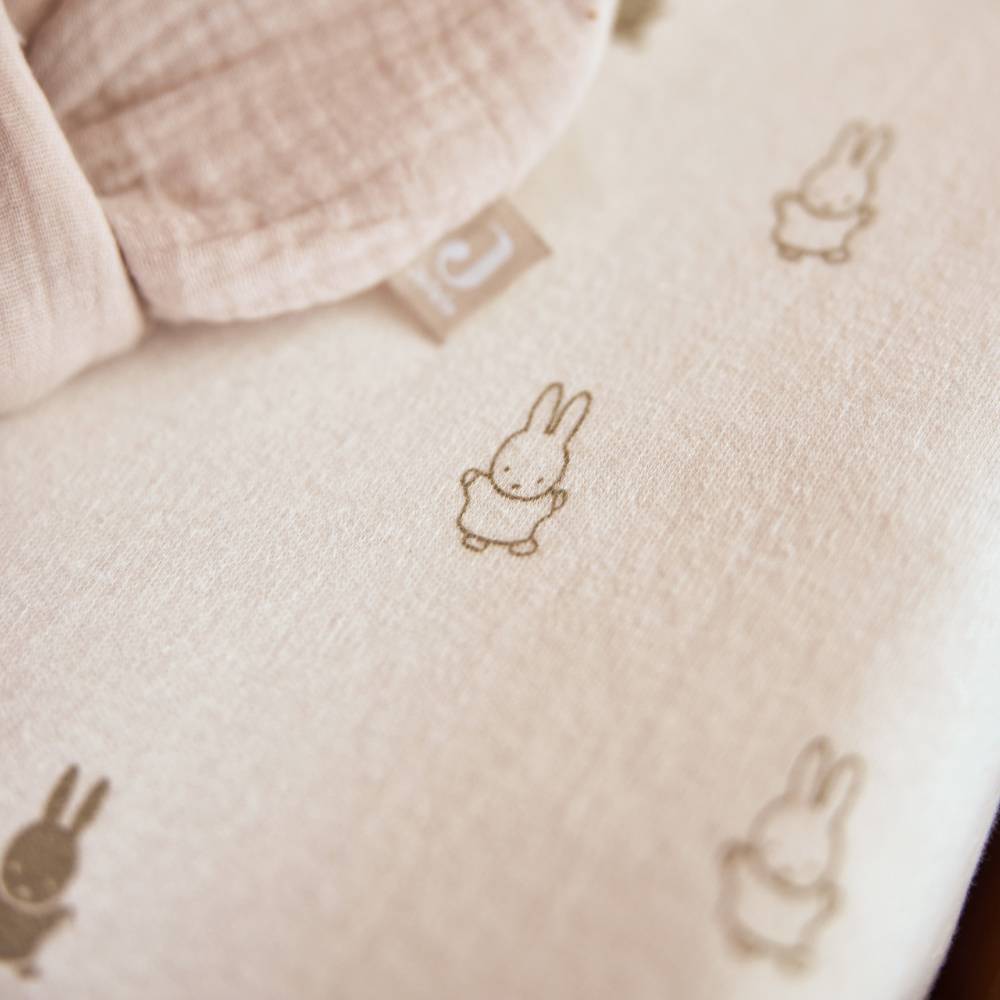 Jersey Change Mat Cover - Happy Miffy Olive Green