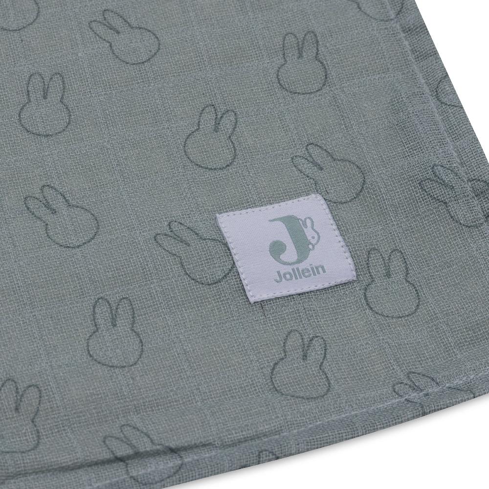 Muslin Swaddle 2pk - Miffy Sea Green