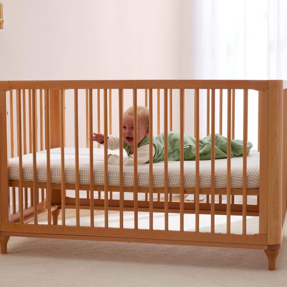 Lyra Convertible Beechwood Cot - Natural