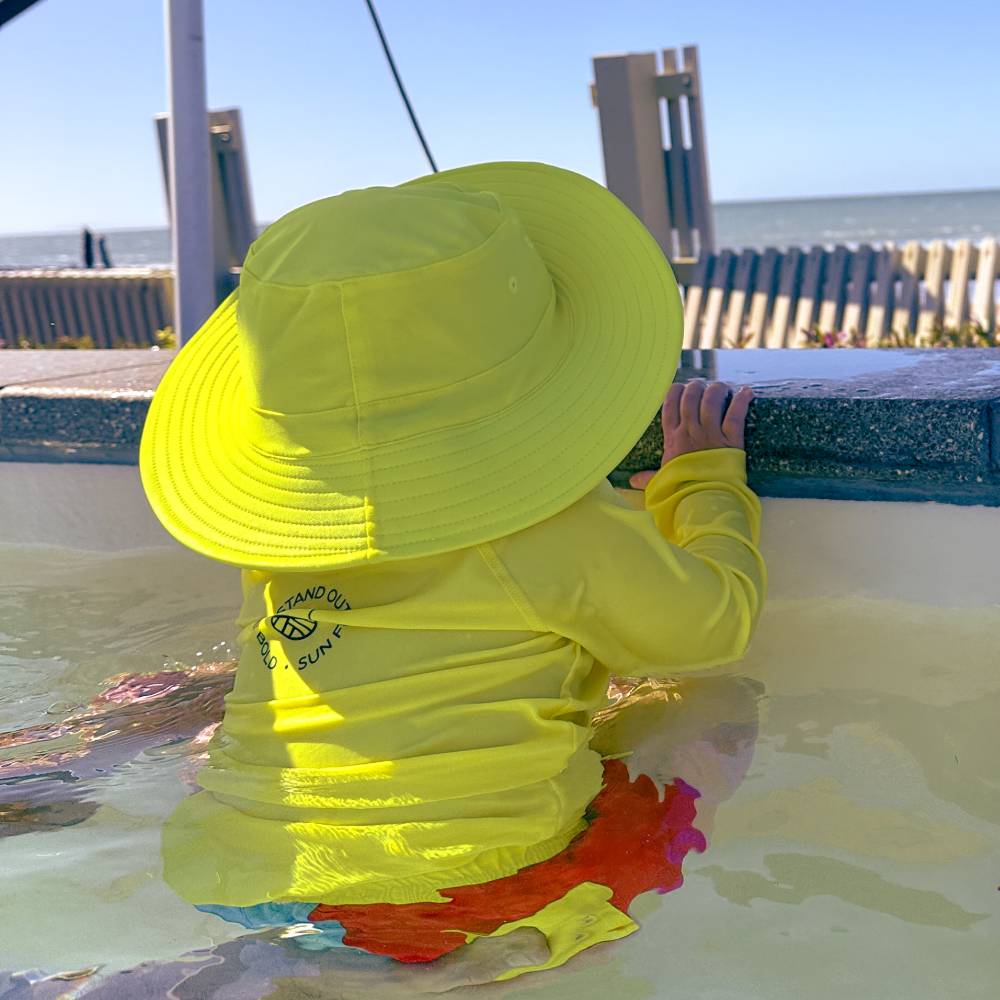Swim Bucket Hat - Neon Yellow