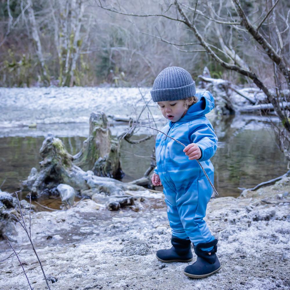 All-Weather Fleece Onesie - Teal Tie Dye