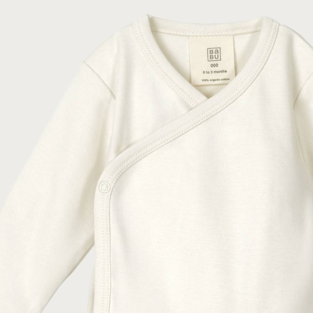 Cotton Kimono Bodysuit - Cream
