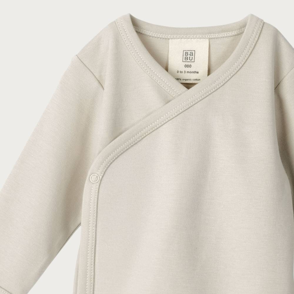 Cotton Kimono Bodysuit - Oat