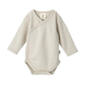 Cotton Kimono Bodysuit - Oat