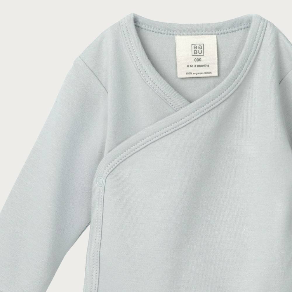 Cotton Kimono Bodysuit - Sky