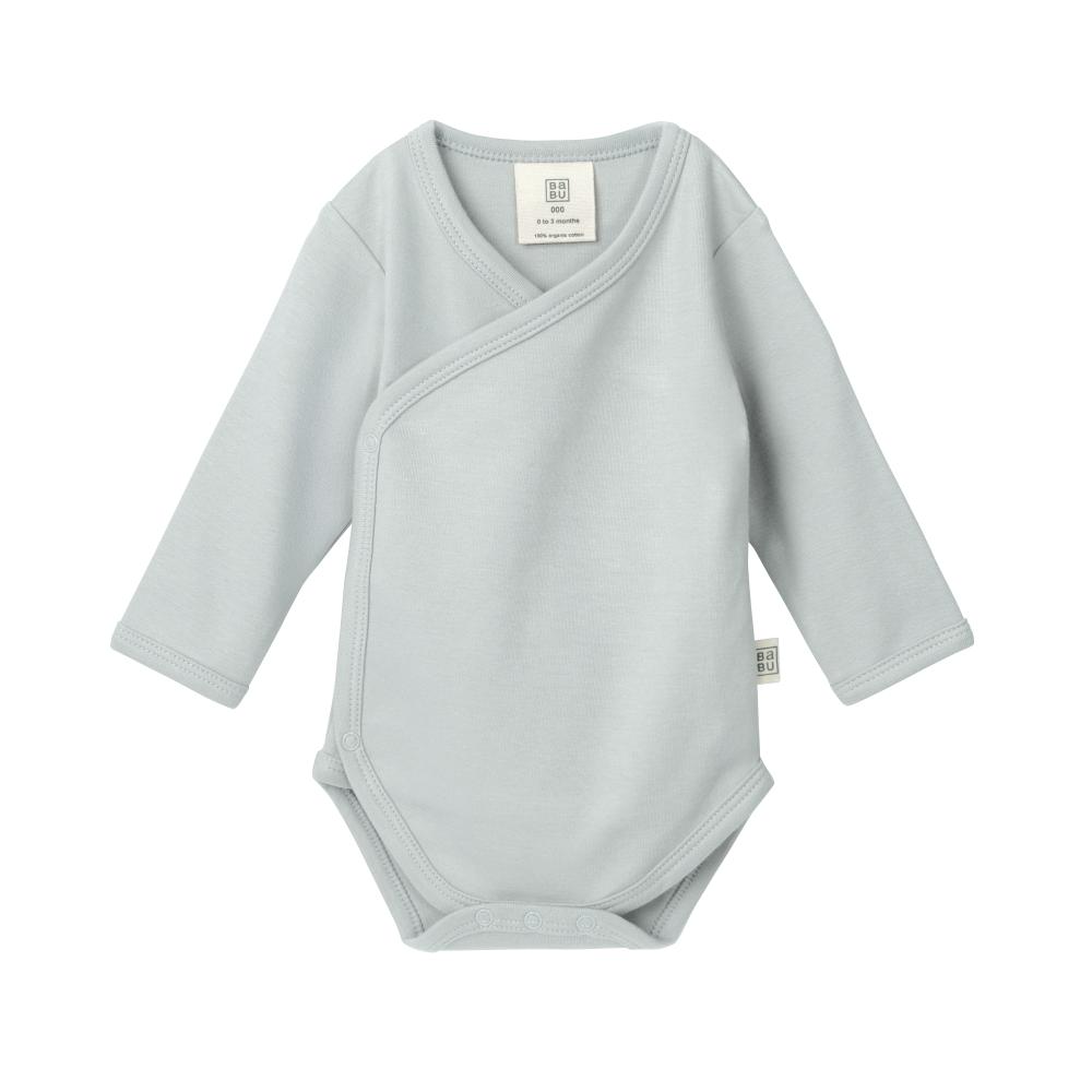 Cotton Kimono Bodysuit - Sky
