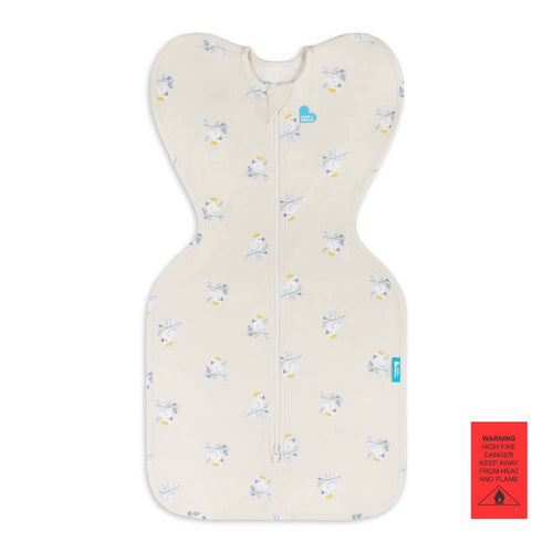 1.0 tog Swaddle Up Limited Edition - Mini Cockatoos on a white background
