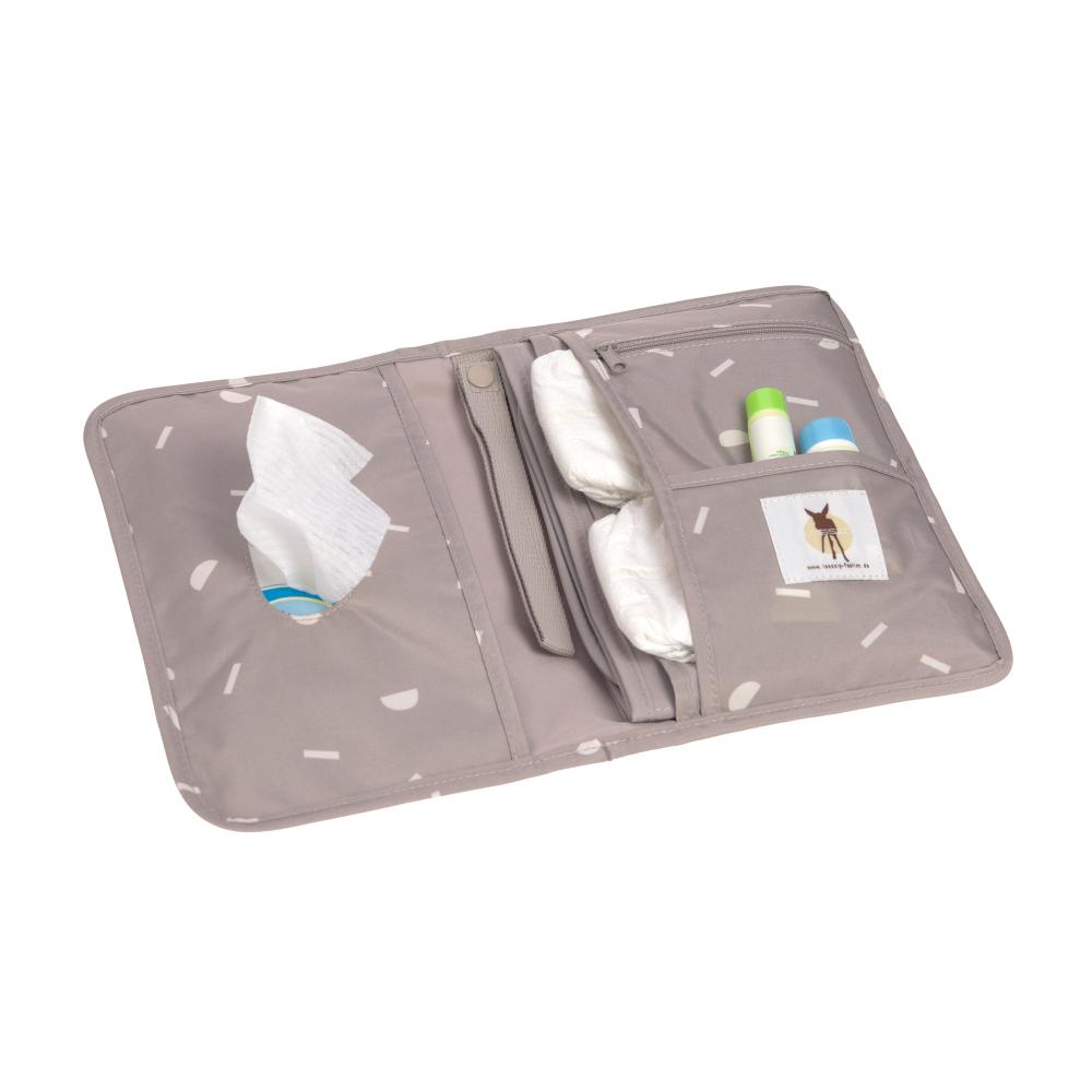 Changing Pouch - Blocks Taupe