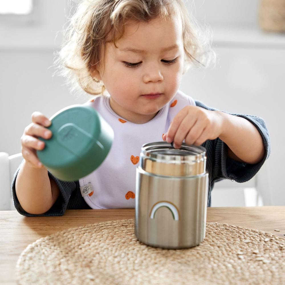 Insulated Food Jar - Happy Rascals Smile Green