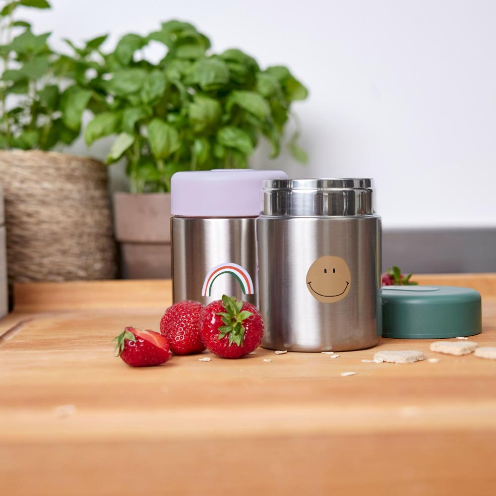 Insulated Food Jar - Happy Rascals Smile Green