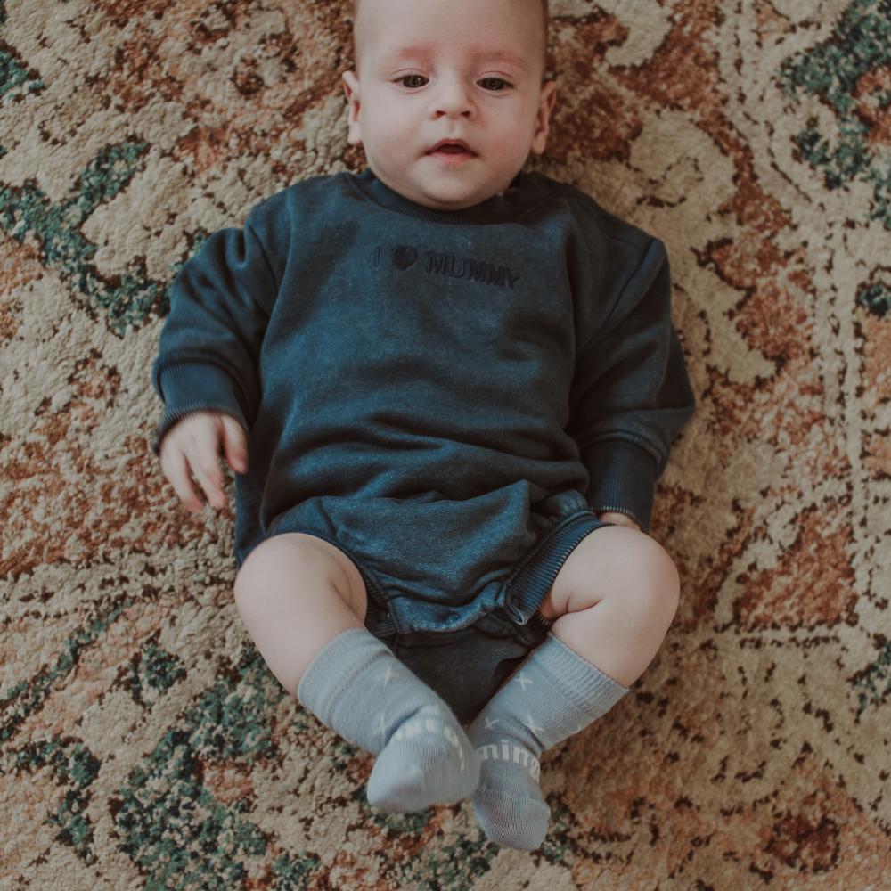 Baby Crew Merino Socks - Beau
