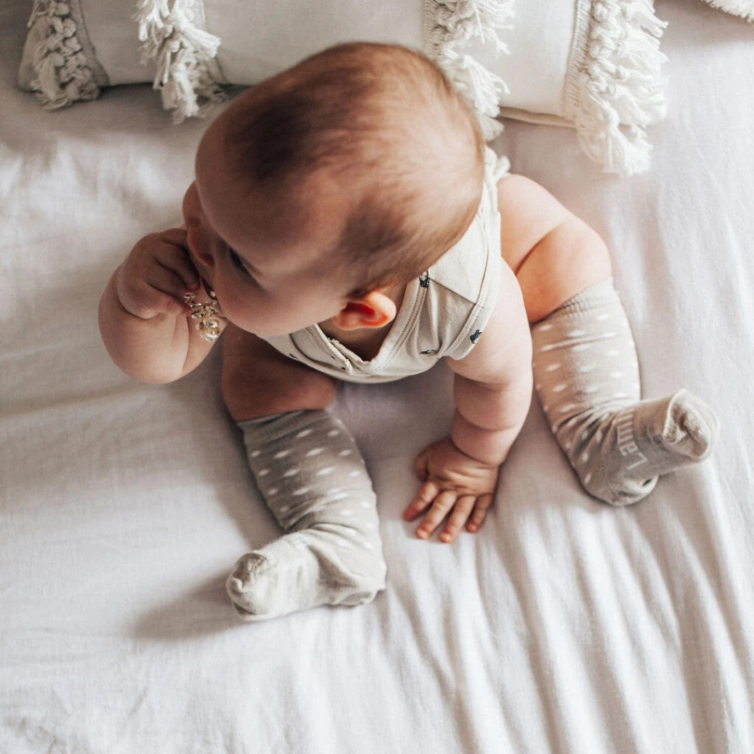 Baby Knee-High Merino Socks - Truffle