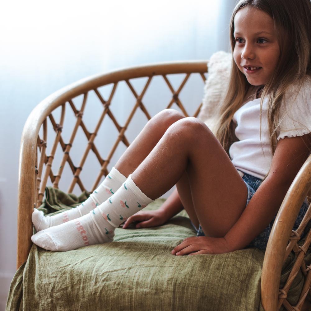 Kids Crew Merino Socks - Rosa