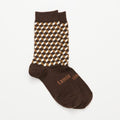 Brown Crew Socks on a white background