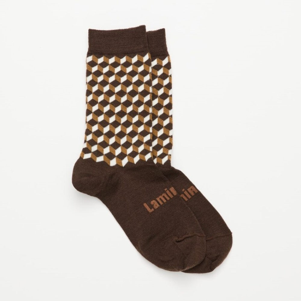 Brown Crew Socks on a white background