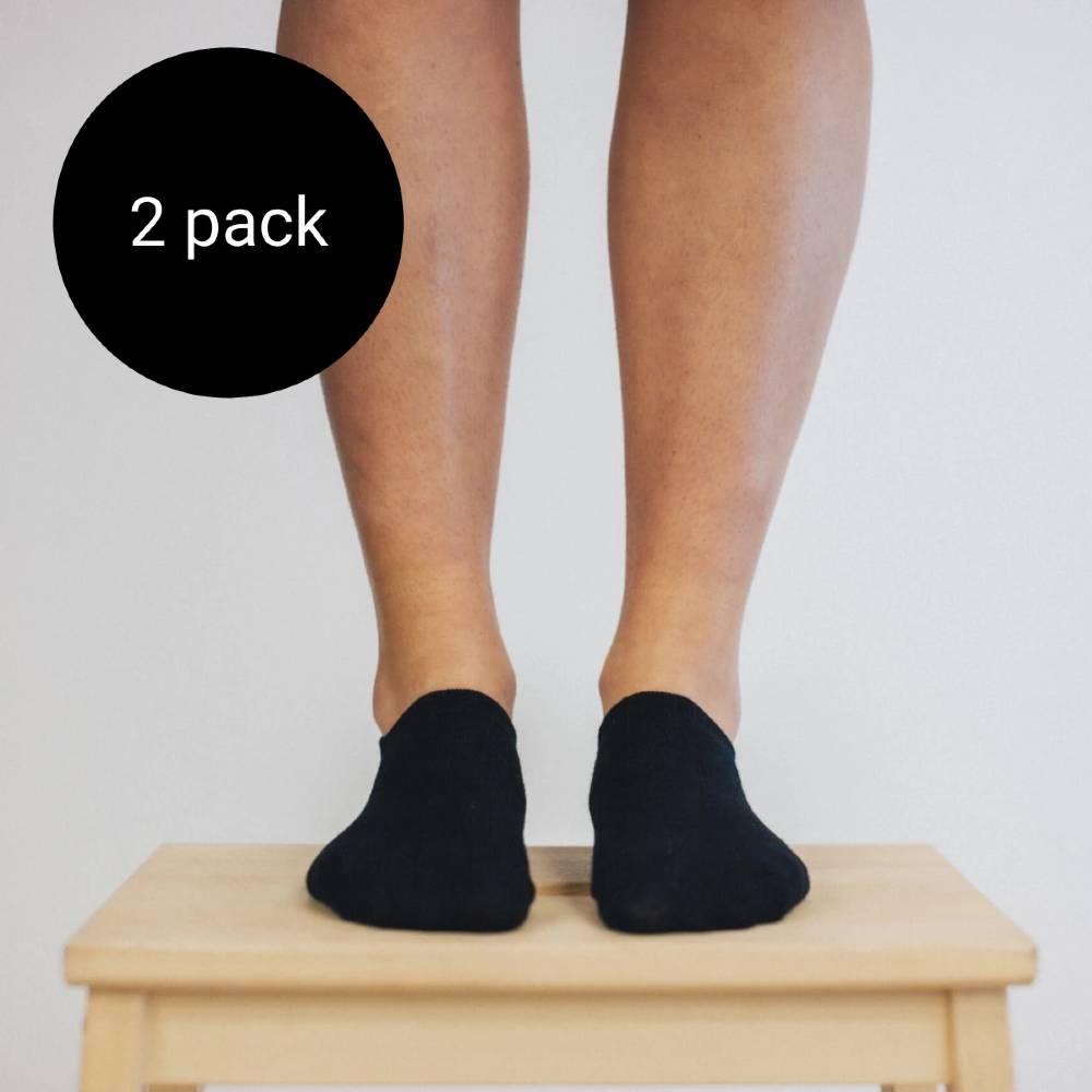 Womens Sneaker Merino Socks 2pk - Black