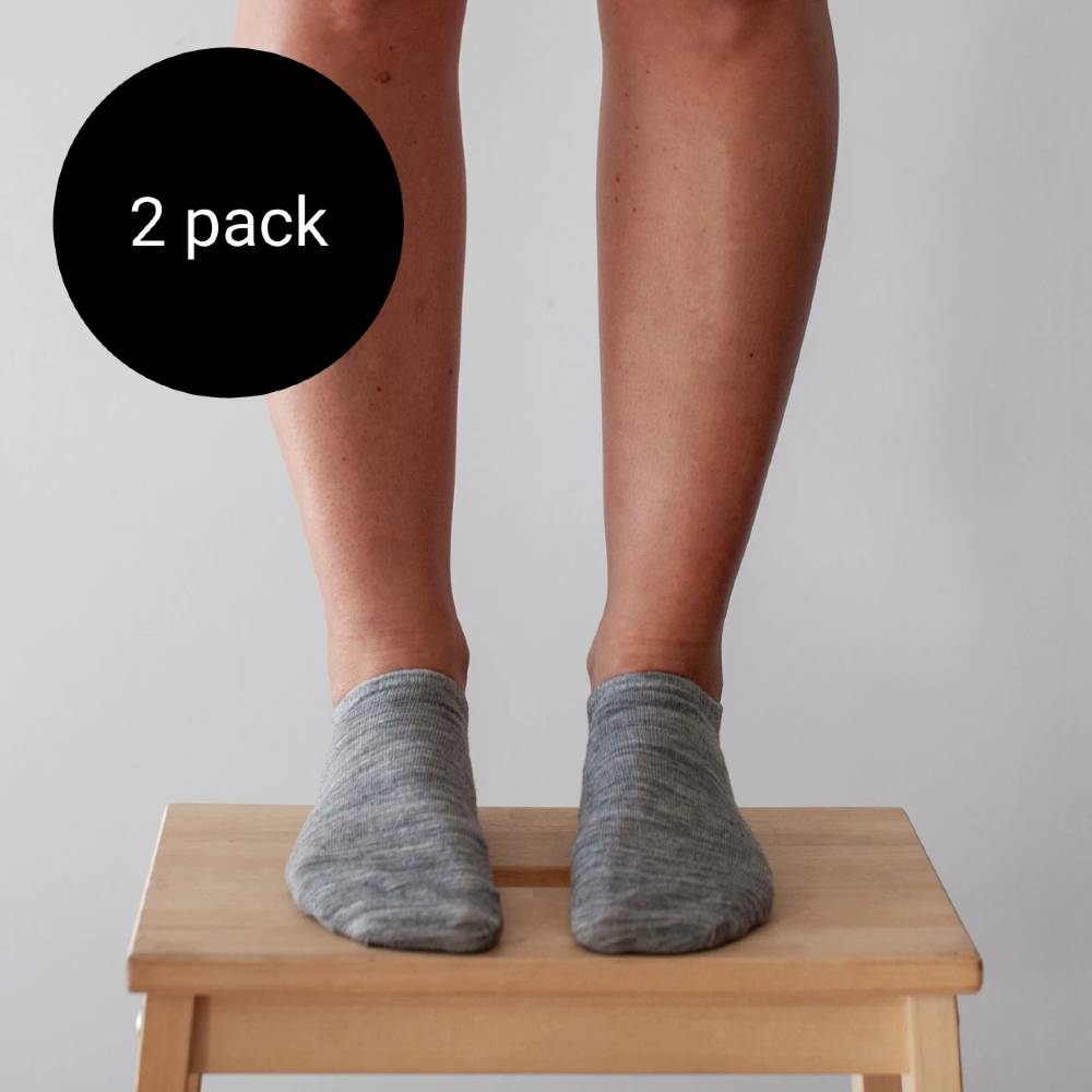 Womens Sneaker Socks 2pk - Grey