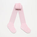 Pink Cable merino Tights on a white background
