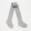 Grey Cable merino Tights on a white background