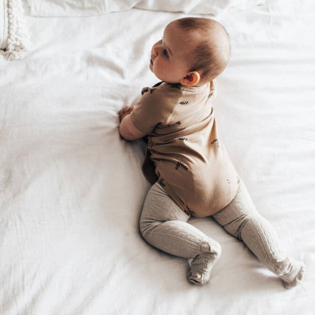 Baby Tights - Cable - Oatmeal