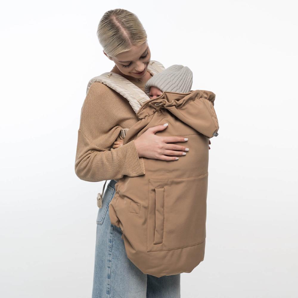 All-Season Softshell Babywearing Cover - Sand