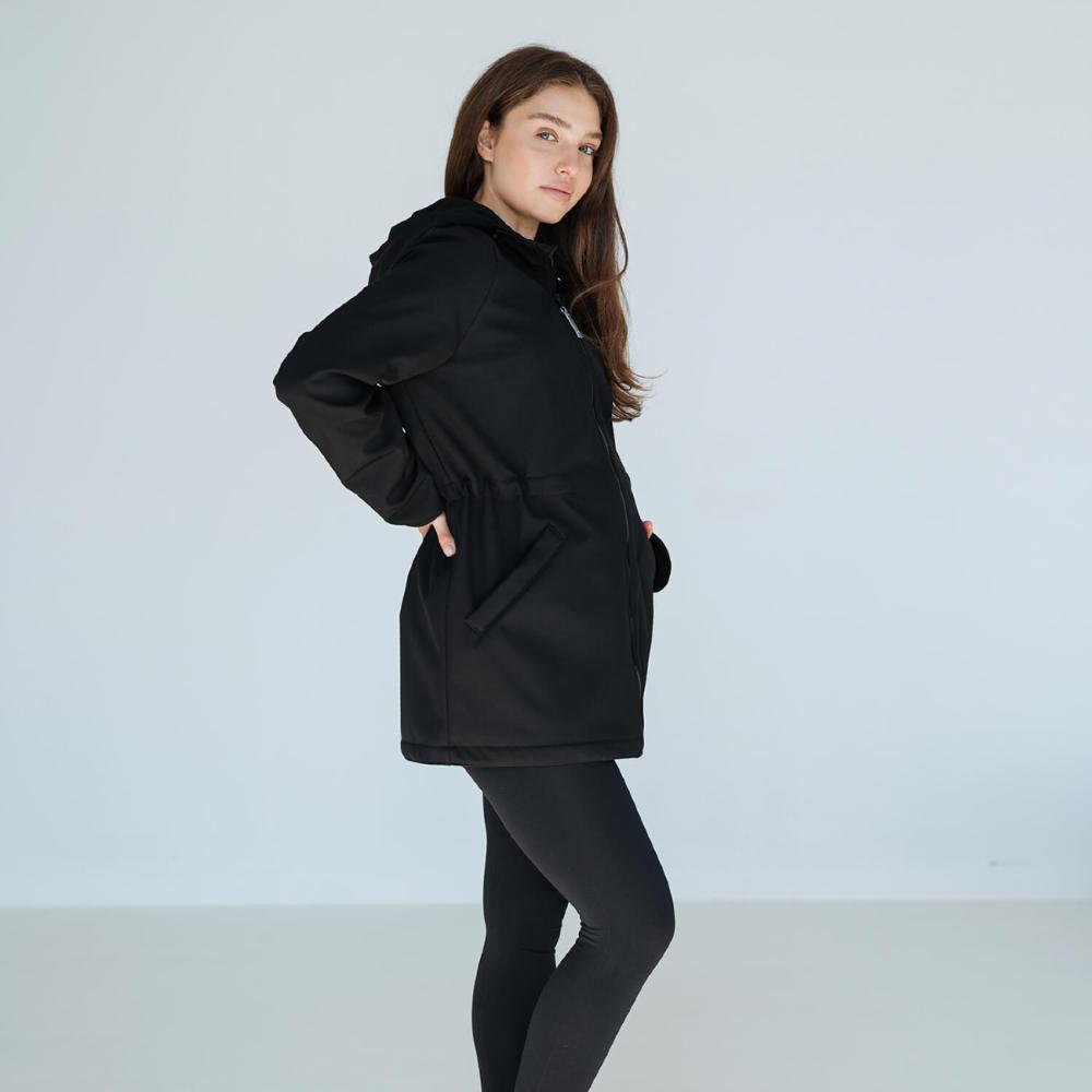 3 in 1 Softshell Maternity Babywearing Jacket - Nero