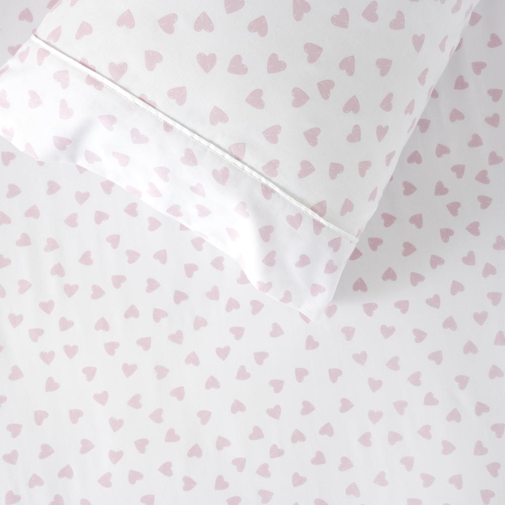 Cotton Cot Fitted Sheet - Lots of Love