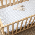 Cotton Cot Fitted Sheet - Wavy Check