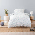 Cotton Duvet Cover Set - Palms Teal