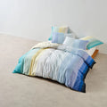 Cotton Duvet Cover Set - Sunrise Stripe Clearwater