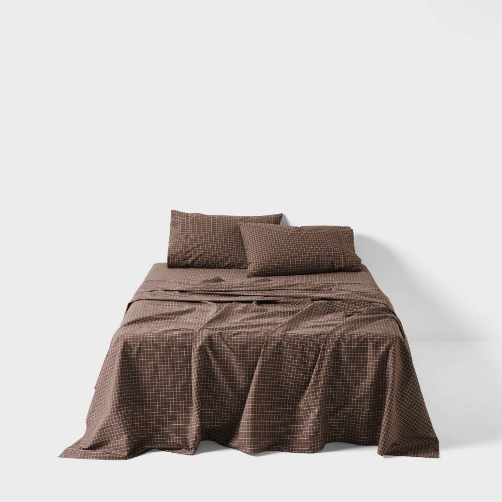 Sheet Set - Volley Check - Chocolate