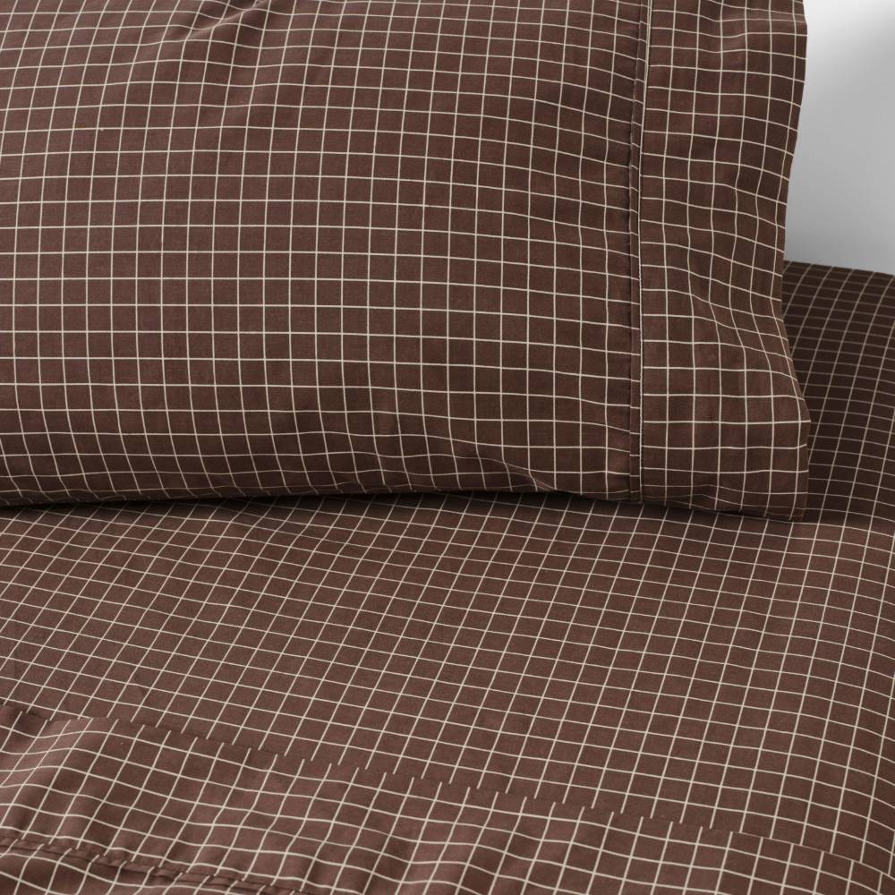 Sheet Set - Volley Check - Chocolate