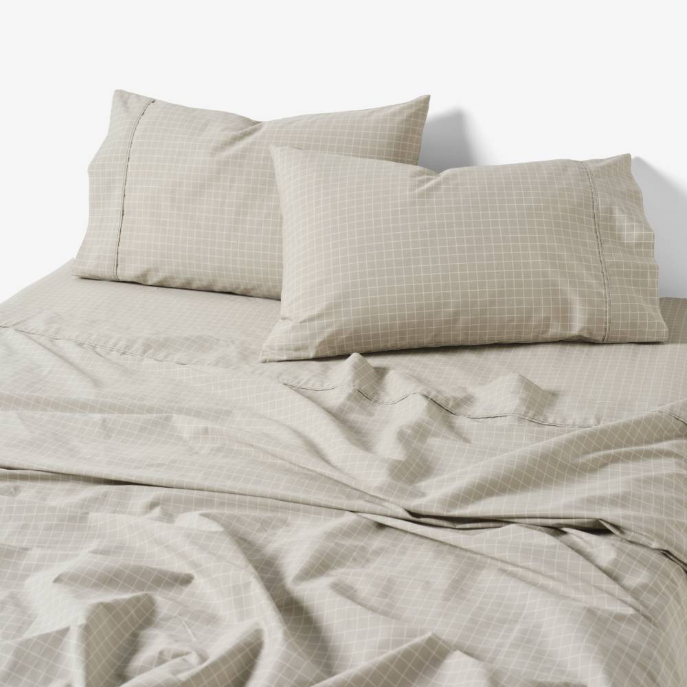 Sheet Set - Volley Check - Pebble