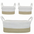 Cotton Rope 3pc Storage - Natural/White