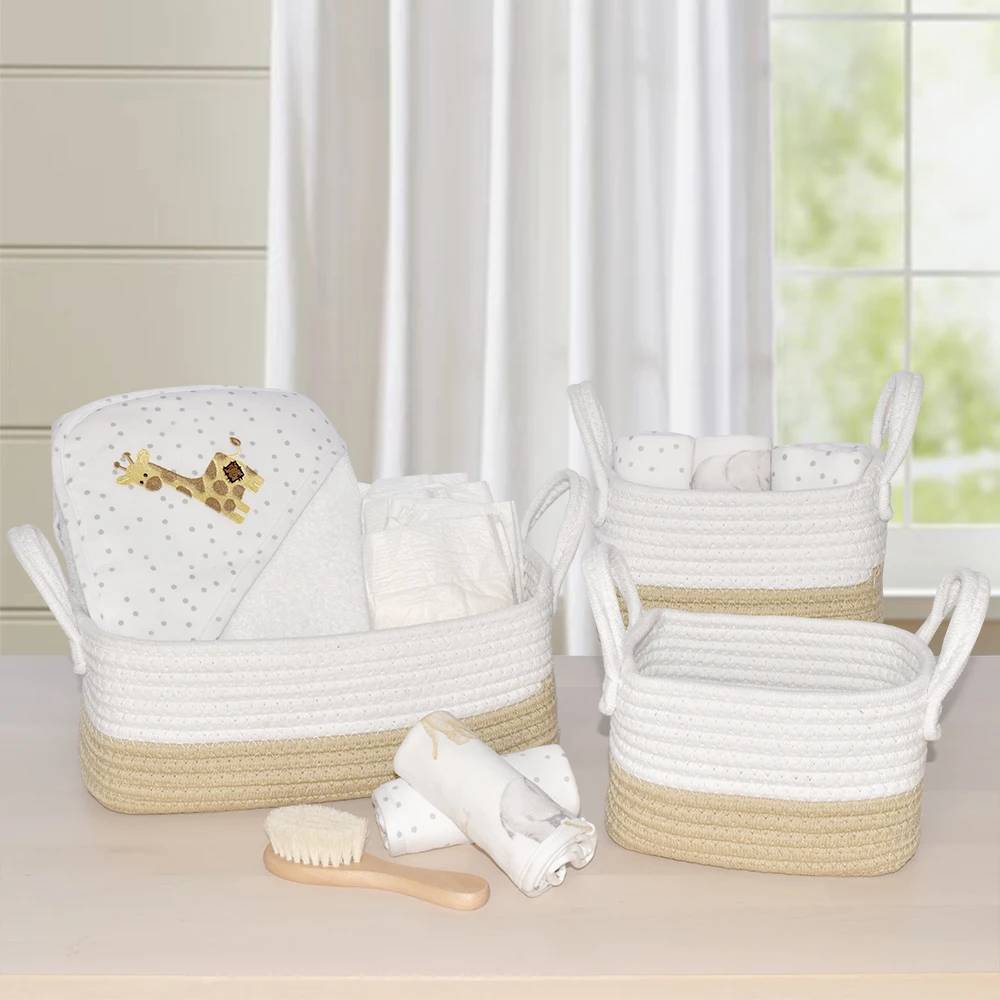 Cotton Rope 3pc Storage - Natural/White