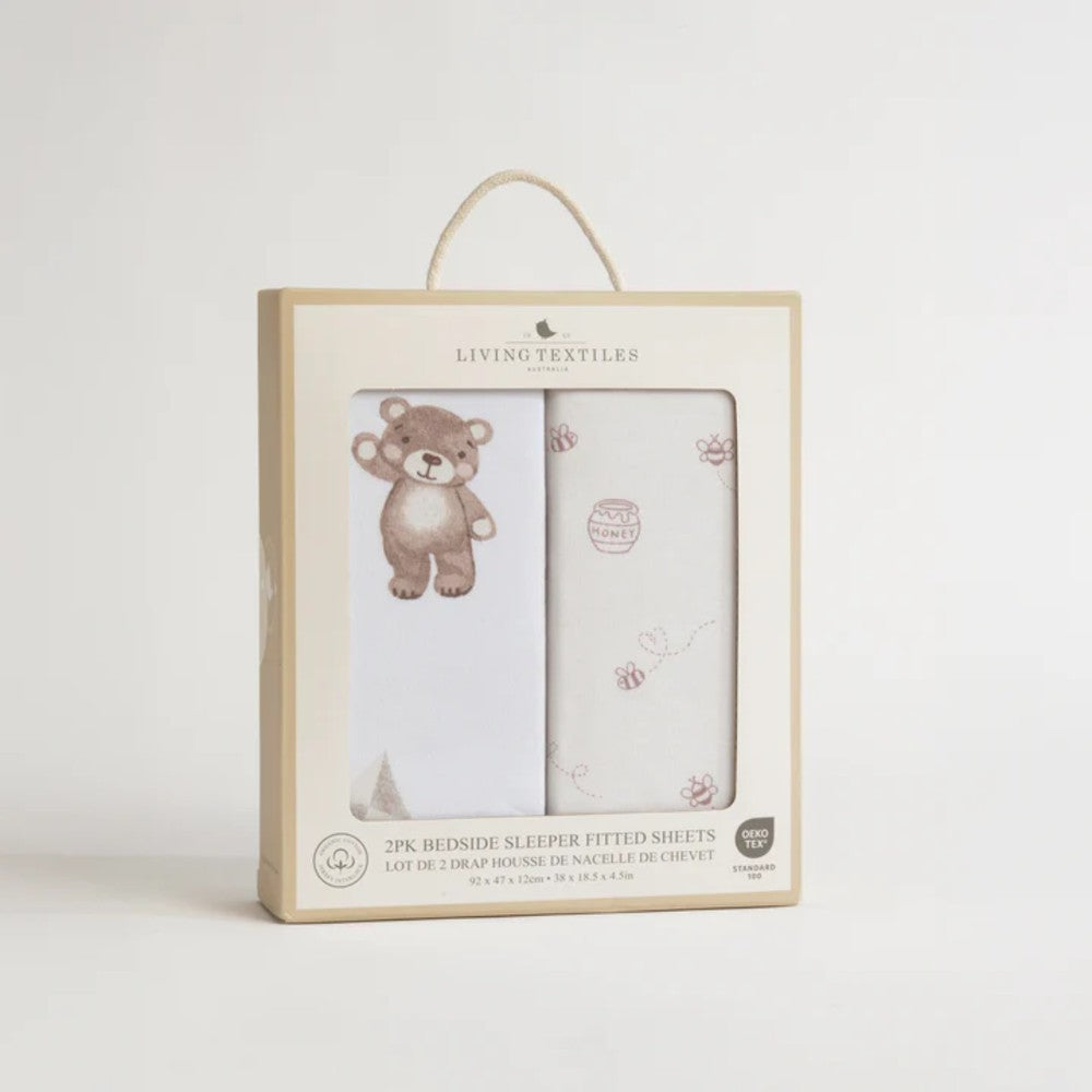 Jersey Fitted Sheet 2pk - Cuddly Bear