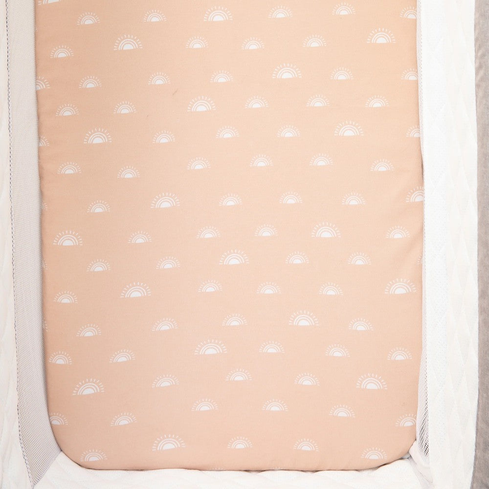 Organic Jersey Fitted Sheet - Dusk Rainbow