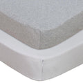 Jersey Fitted Sheet 2pk - Grey/Grey Stripe