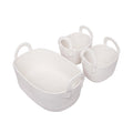 Cotton Rope 3pc Storage - White