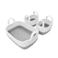 Cotton Rope 3pc Storage - White/Grey