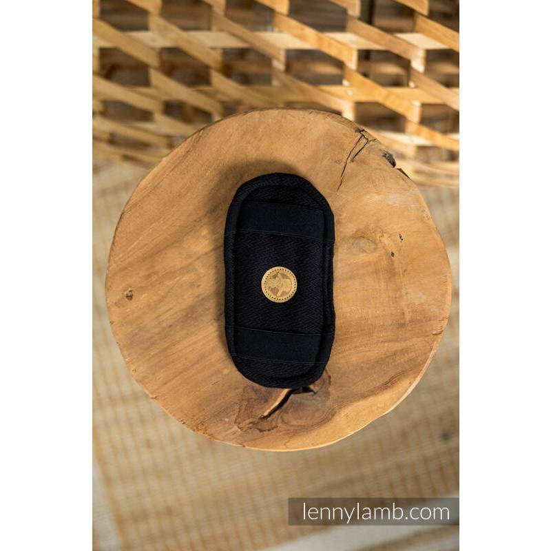 Lumbar Support - Little Herringbone Black Ebony