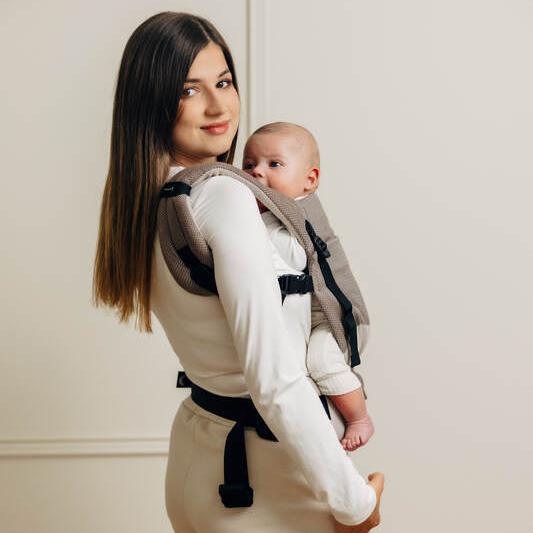 LennyLight Carrier - Herringbone - Little Herringbone Baby Caffe Latte
